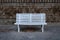 White plastic bench