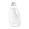 White plastic bottle detergent mockup, realistic style