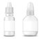 White plastic bottle for nasal spray and eye drops