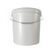 White plastic bucket isolated.