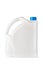 White plastic canister for household chemicals