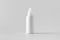 White plastic cosmetic foam pump bottle mock-up