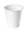 White plastic cup isolated