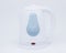 White plastic electric kettle.