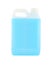 White plastic gallon with blue liquid