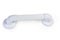 White plastic grab bar for bathroom on a white background