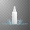 White plastic hdpe bottle with fine mist spray dispenser mockup