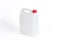 White plastic jerrycan