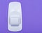 White Plastic Jumbo Utility Wall  Hook with Damage-Free Hanging isolated on purple