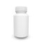 White plastic medical container for pills or capsules