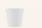 White plastic set bucket with White lid. Product Packaging For food, foodstuff or paints, primers, putty. MockUp Template For Your