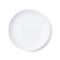 White plate, empty dish isolated on white background, clipping path, closeup dishware round