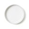 White plate, empty dish isolated on white background, clipping path, closeup dishware round ceramic
