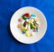 White plate with pills