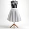 White Pleated Skirt And Black Leather Jacket Mannequin