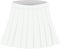 White pleated skirt on white background