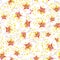 White Plum Blossom Flower Seamless Background. Vector Illustration.