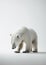 White Polar Bear. Minimalistic Elegance of Arctic Majesty. Generative AI