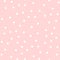 White polka dots seamless pattern on pink.