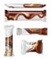 White polyethylene package, chocolate bar