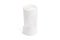 White polyethylene trash bag roll isolated on white background. Disposable packaging plastic garbage bags