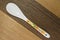 white porcelain decorated tea spoon