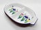 White Porcelain with Floral Pattern Tray for Fruit and Food Kitchen Decorations in white isolated background 08