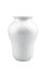 White porcelain flower vase in the shape of a pear, isolate