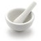 White porcelain mortar and pestle set