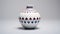 White Porcelain Vase With Ornament: A Fusion Of Color And Elegance