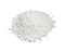 White Powder of Gypsum, Clay or Diatomite Isolated on Grey Background