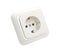 White Power Outlet and socket isolated