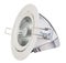 White powerful led lamp, for false ceiling, on a white background, side location