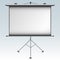 White projector screen