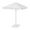 White promotional square advertising parasol umbrella on background. Vector mockup