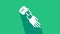 White Prosthesis hand icon isolated on green background. Futuristic concept of bionic arm, robotic mechanical hand. 4K