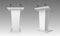 White pulpit, podium or tribune, rostrum stand