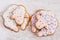 White and purple Sheep gingerbread cookies