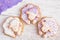 White and purple Sheep gingerbread cookies