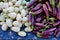 White and Purple Stripe Eggplants