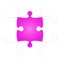White Puzzle Pieces with One Pink Missing.