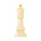 White Queen as Chess Piece or Chessman Vector Illustration