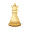 White Queen as Chess Piece or Chessman Vector Illustration