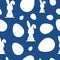 White Rabbit Navy classic Blue Background. Happy Easter, easter seamless pattern, easter background, easter design. Vector