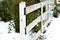 White Rail Fence/Snow