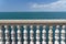 White railing against the sea