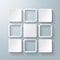 White Rectangles Squares Design 5 Options