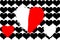 White And Red Torn Heart Valentine Day Graphic