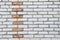 White and red vertical line brick wall