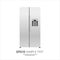 White refrigerator side by side fridge freezer modern kitchen household home appliance concept